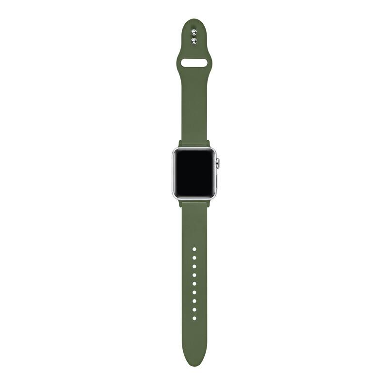 Left. Posh Tech - Silicone Band for Apple Watch - Wild Green.