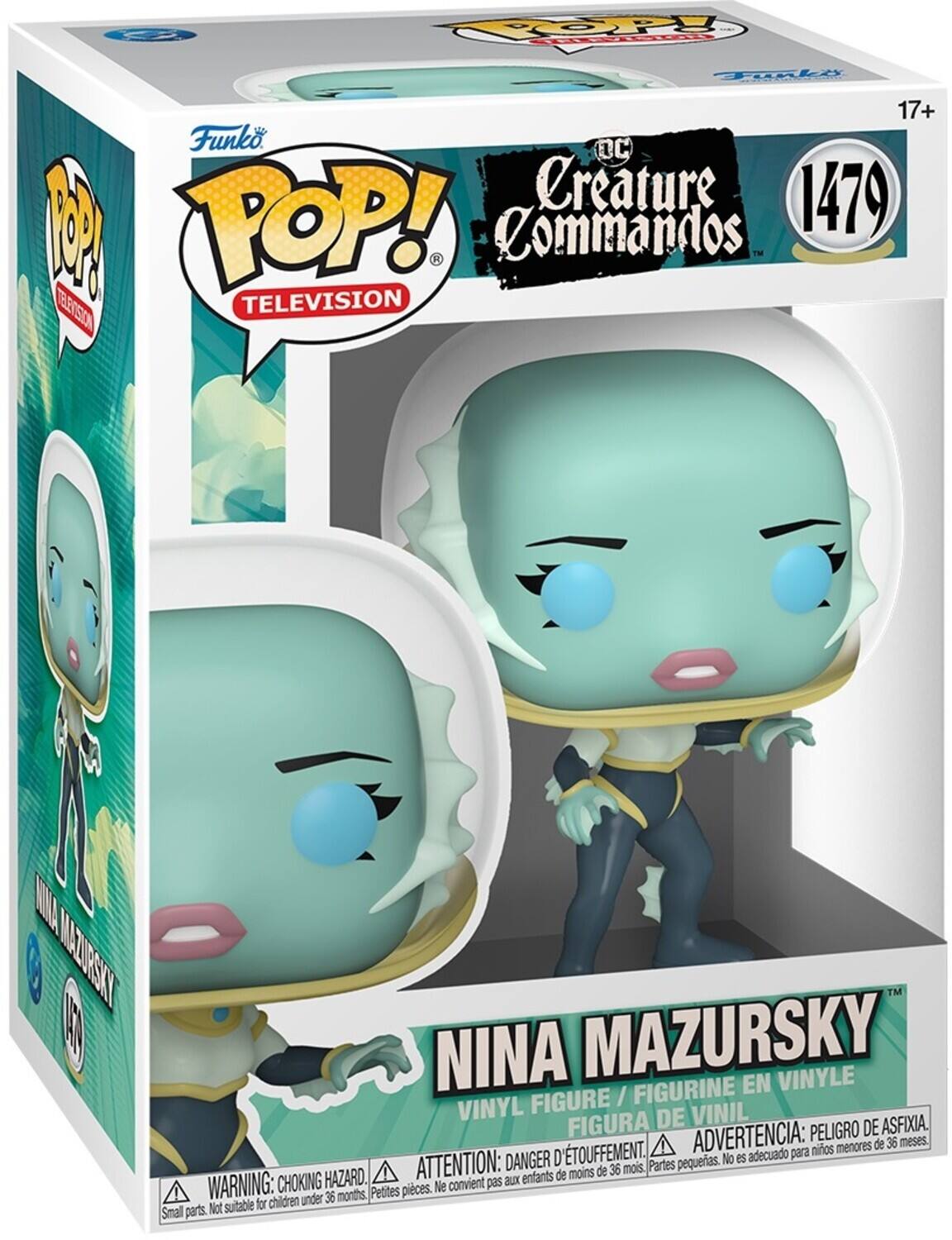 Funko. DC Creature 1479 8 POP! - Commandos TM ERSION TELEVISION A MAZIRSIT TM AR NINA MAZURSKY FIGURINE EN VINYLE FIGURE / VINYL DE VINIL FIGURA ADVERTENCIA: PELIGRO DE ASFIXIA. nios menores de 36 meses. ATTENTION: DANGER D'TOUFFEMENT. Partes pequeias. No es adecuado para de moins de 36 mois. CHOKING HAZARD. convient pas aux enfants WARNING: under 36 months Petites pieces. Ne Not suitable for children Small parts.