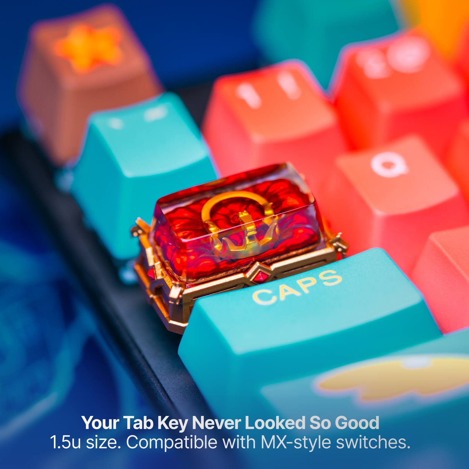Your Tab Key Never Looked So Good 1.5u size. Compatible with MX-style switches.