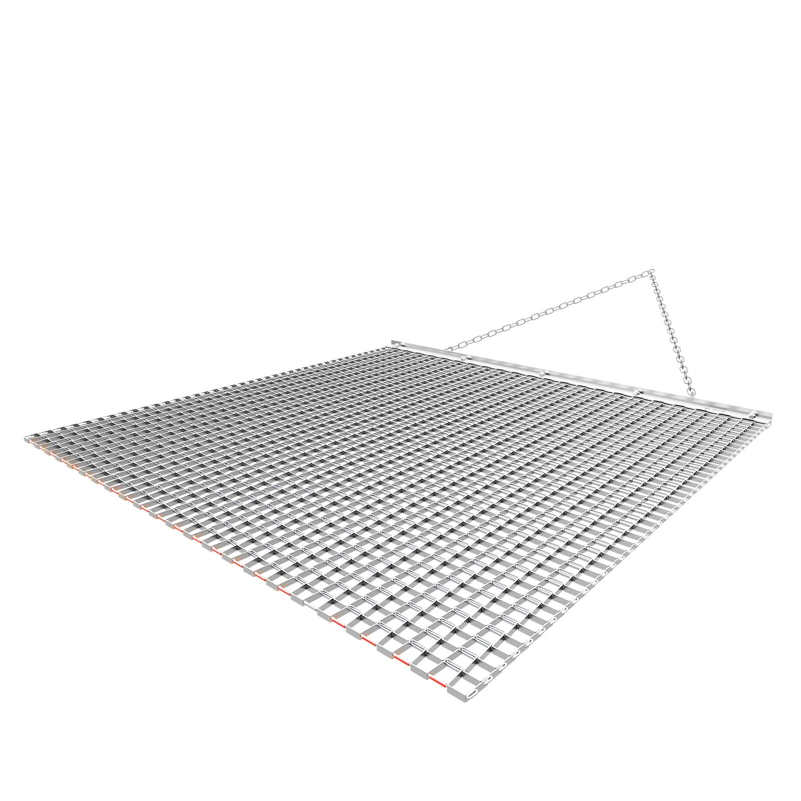 Alt View 5. VEVOR - Drag Harrow, 4 x 4 ft, High-Efficiency Chain Harrow Rake, ATVs UTVs Tractors Attachments, Durable Galvanized Steel - Silver.