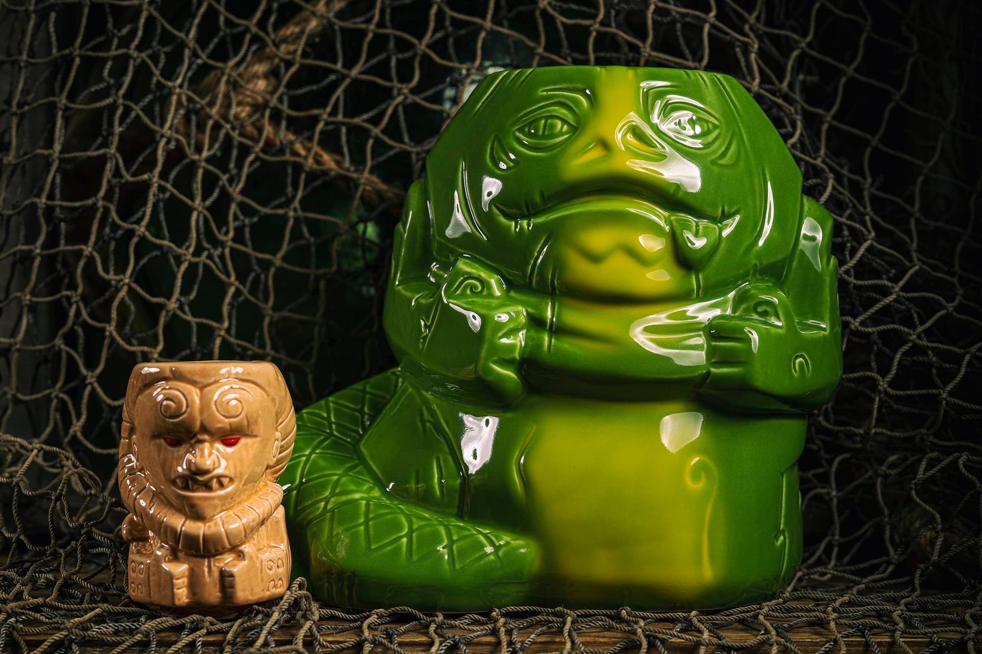 Alt View 2. Star Wars - Geeki Tikis Star Wars Jabba The Hutt & Bib Fortuna Collectible Mugs | Set Of 2 - Green.