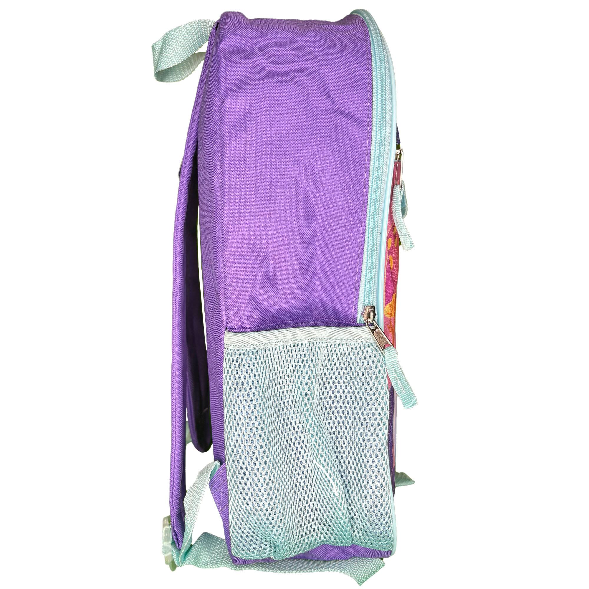 Alt View 3. Disney - Disney Frozen Kids School Backpack 16" 5PC Lunch Kit, Keychain, Carbonator clip, keychain, and utility case - Assorted Pre-Pack.