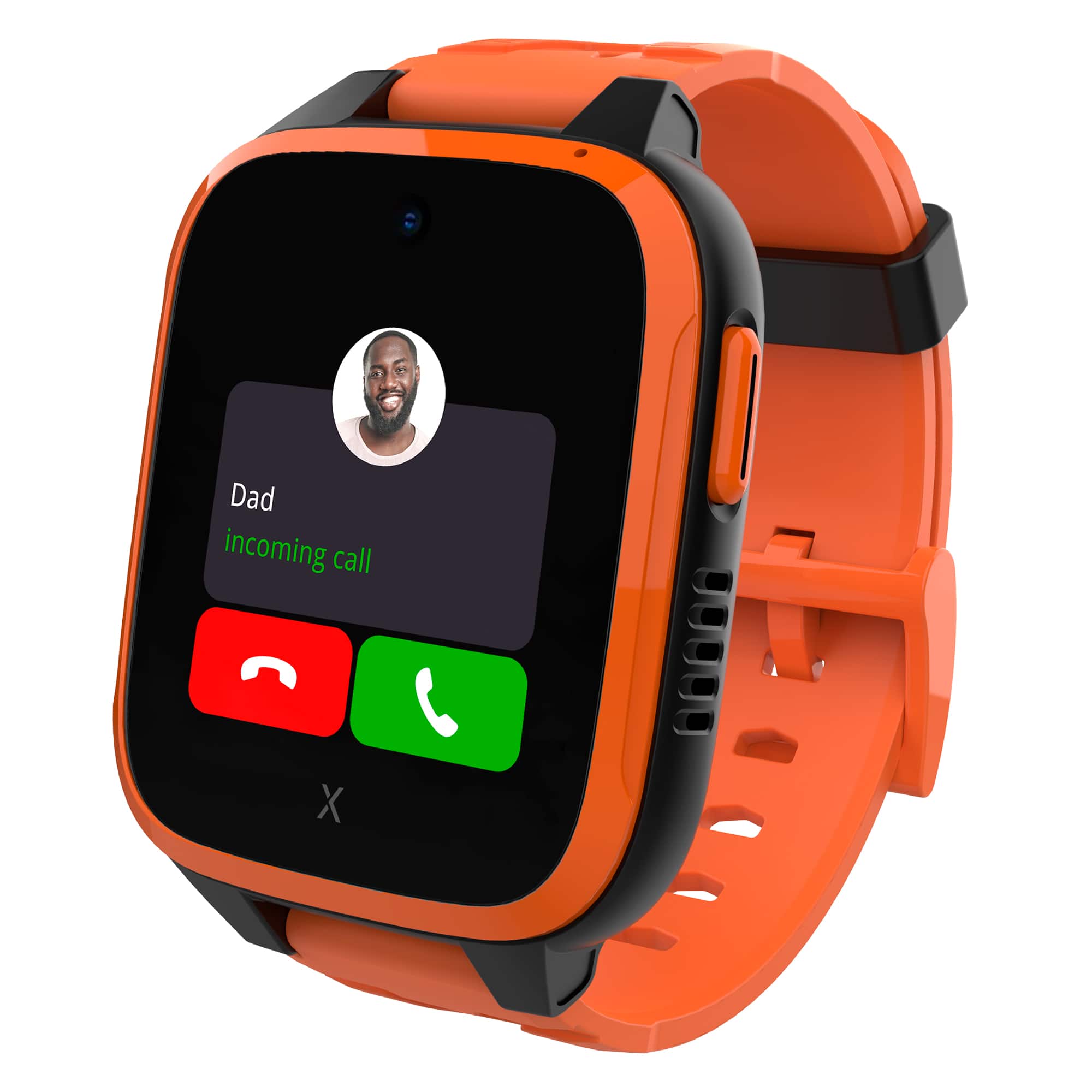 Alt View 2. Xplora - Kids' XGO3 (GPS + Cellular) Smart Watch 42mm Calls, Messages, SOS, GPS Tracker, Camera, Step Counter, SIM Card - Orange.
