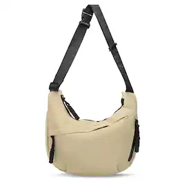 Unique Bargains - Arch Moon Crossbody Bag for Women Nylon Curved Purse Lightweight Dumpling Shoulder Bag for Travel Casual - Khaki