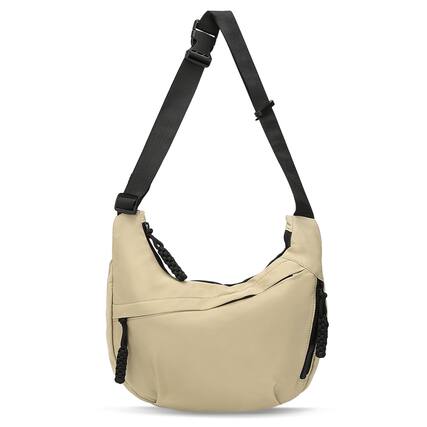 Front. Unique Bargains - Arch Moon Crossbody Bag for Women Nylon Curved Purse Lightweight Dumpling Shoulder Bag for Travel Casual - Khaki.