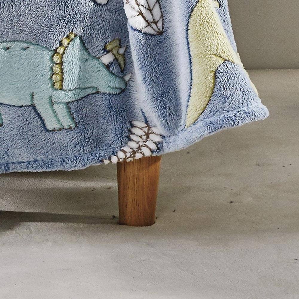 Alt View 1. Noble House - Dino Friends Micro Plush All Season Throw Blanket 50" X 60" Light Blue by Plazatex - Multicolor.
