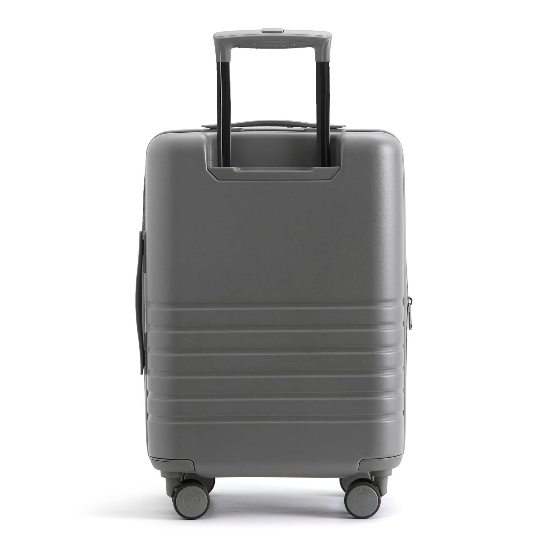 Angle. Bagsmart - Getaway 20" Carry-on Front-Opening Luggage, Expandable Hardside Suitcase with 15.6 Inch Laptop Compartment & TSA Lock - Dark Charcoal Gray.