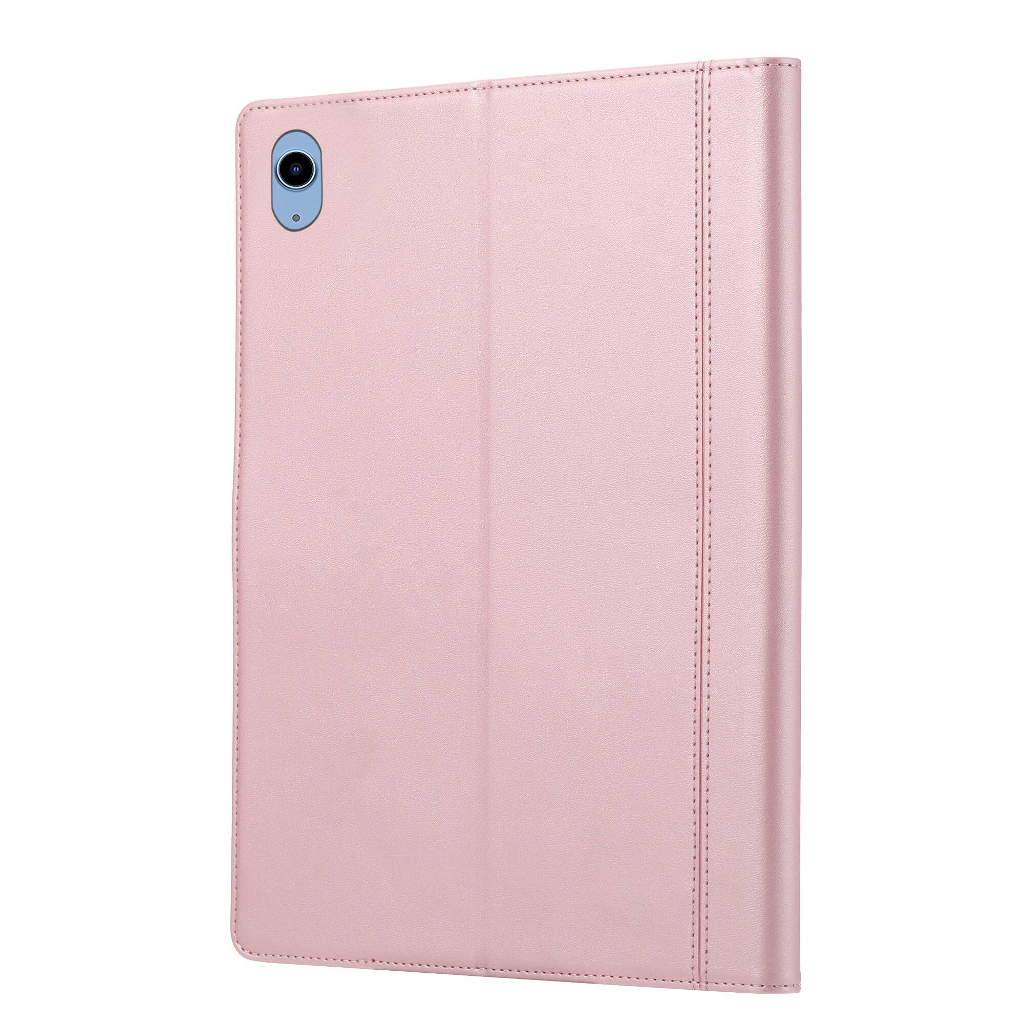Alt View 2. Dteck - Case For Apple iPad 11th(A16) 2025/iPad 10th 2022 Flip Shockproof PU Leather Card Slots Kickstand Pencil Holder Cover - Rosegold.