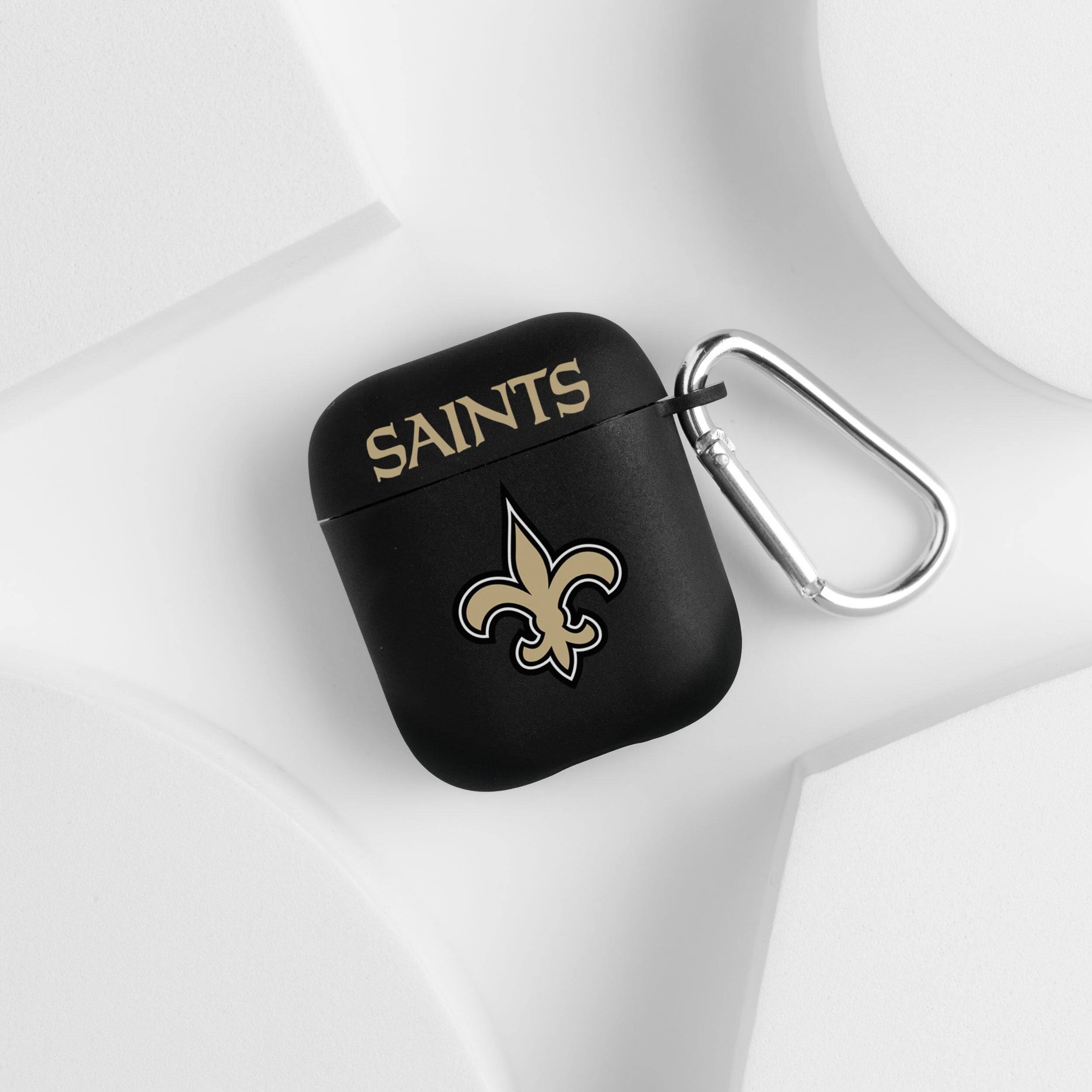 Alt View 2. Artinian - Black New Orleans Saints AirPods Case Cover - Black.