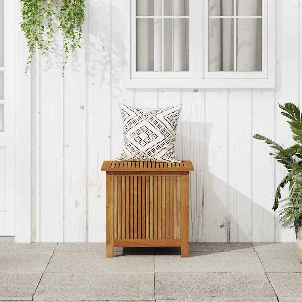 Left. vidaXL - vidaXL Storage Box Acacia wood finish Solid acacia wood Medium Rustic - Brown.
