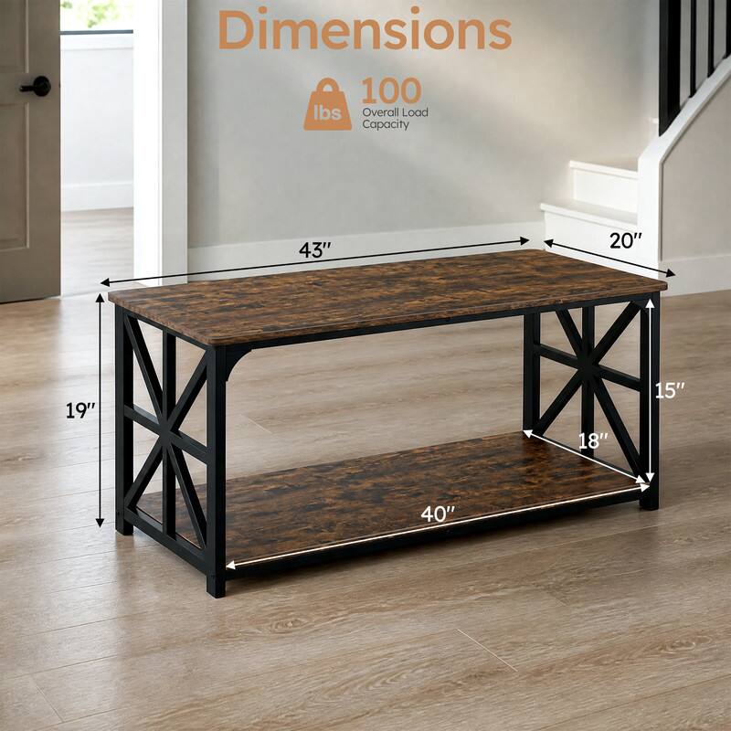 Dimensions  
100 lbs Overall Load Capacity  
43"  
20"  
19"  
18"  
15"  
40"