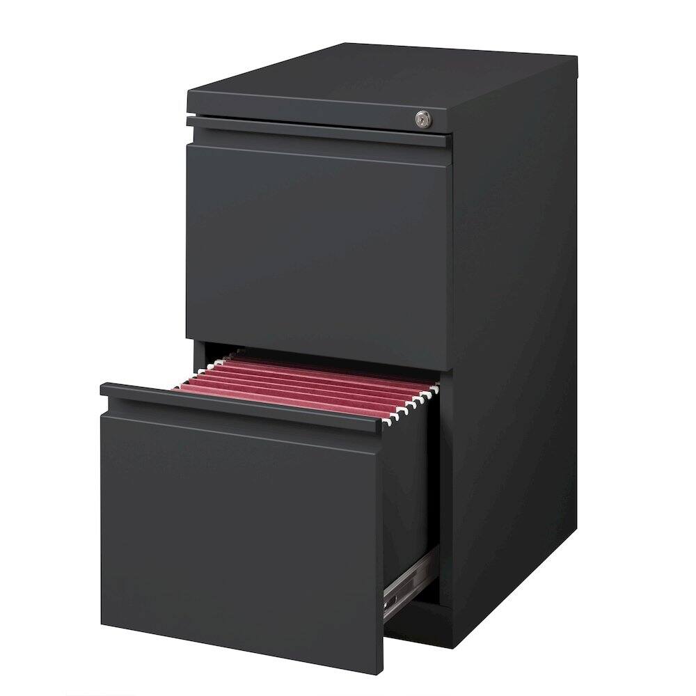 Alt View 2. Hirsh - Hirsh 20" Deep Mobile Pedestal File Cabinet 2 Drawer File-File, Charcoal - Gray.