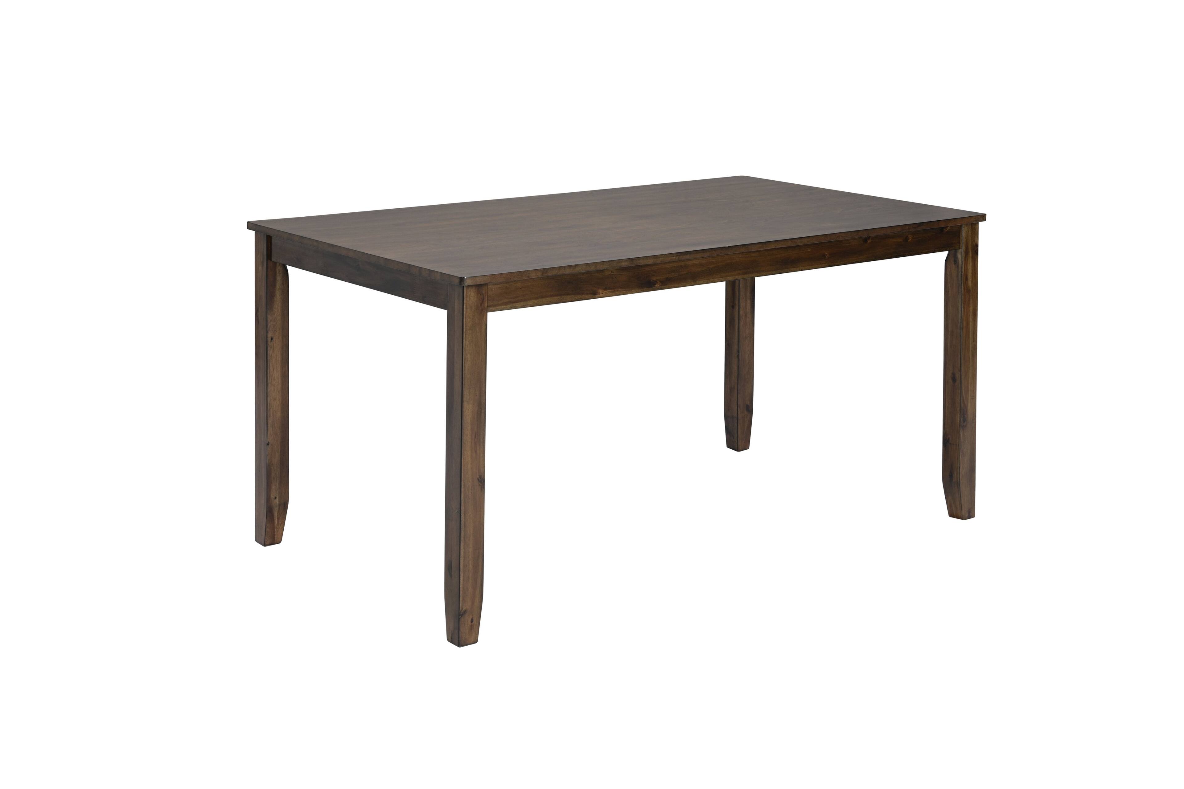 Alt View 3. TinyHomie - Wooden Rectangular Dining Table 4 Person Walnut Only The Table - Brown.