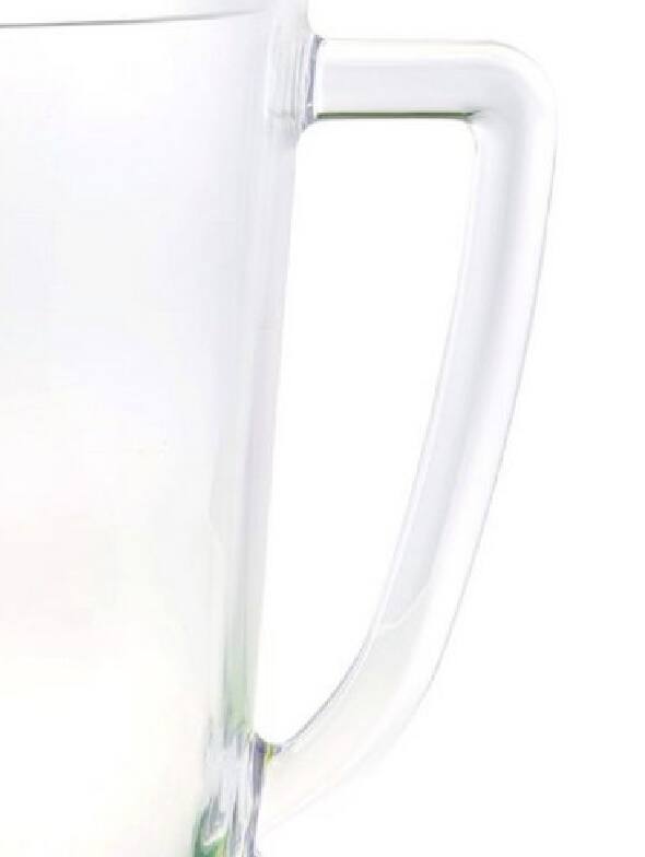 Alt View 1. APRILSOUL - Quarts Water Pitcher with Lid Oval Halo Design Unbreakable Plastic BPA Free Juice Pitcher - white.