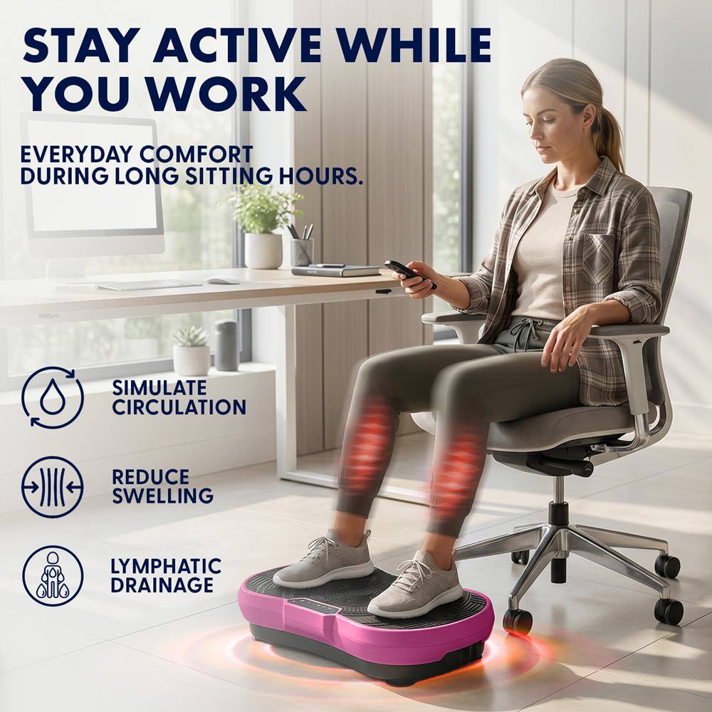 STAY ACTIVE WHILE YOU WORK  
EVERYDAY COMFORT DURING LONG SITTING HOURS.  
SIMULATE CIRCULATION  
REDUCE SWELLING  
LYMPHATIC DRAINAGE
