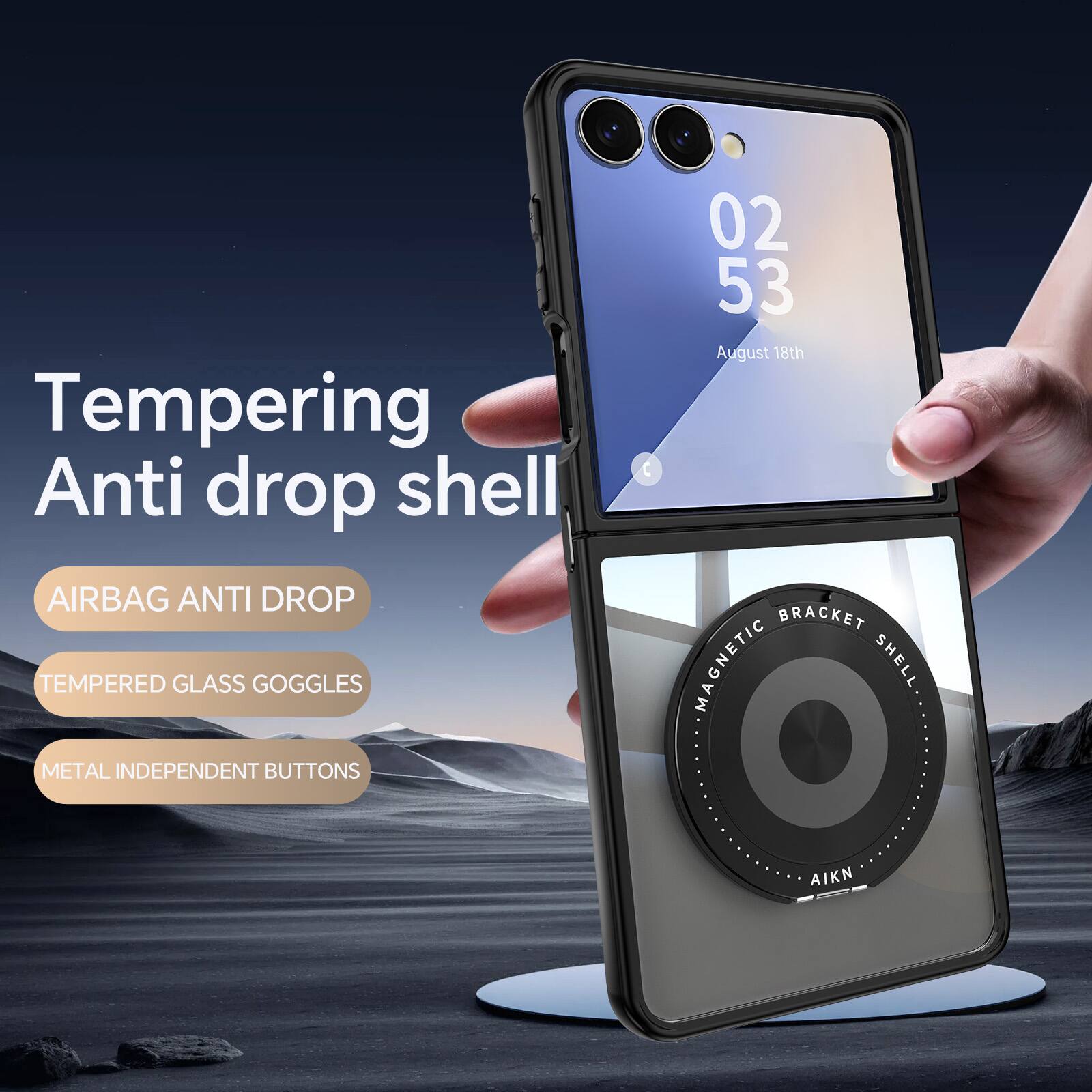 Tempering Anti drop shell  
AIRBAG ANTI DROP  
TEMPERED GLASS GOGGLES  
METAL INDEPENDENT BUTTONS  
C 02 53 August 18th  
BRACKET MAGNETIC SHELL  
AIKN