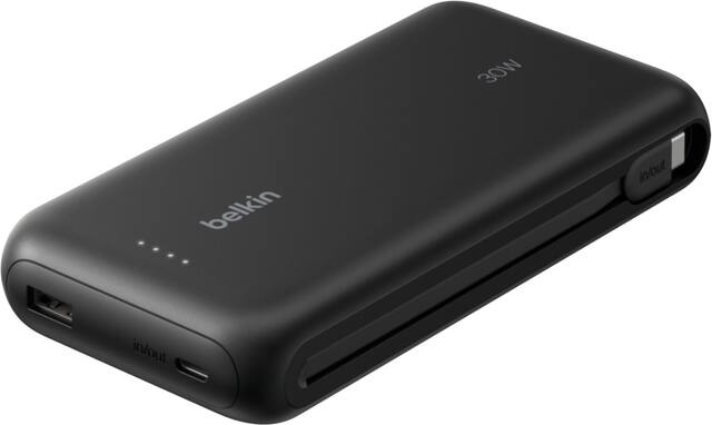 Belkin - Gaming Power Bank 20K with USB-C Cable, 30W Fast Charge for Switch 2, iPhone 16, Android, Tablets - Black