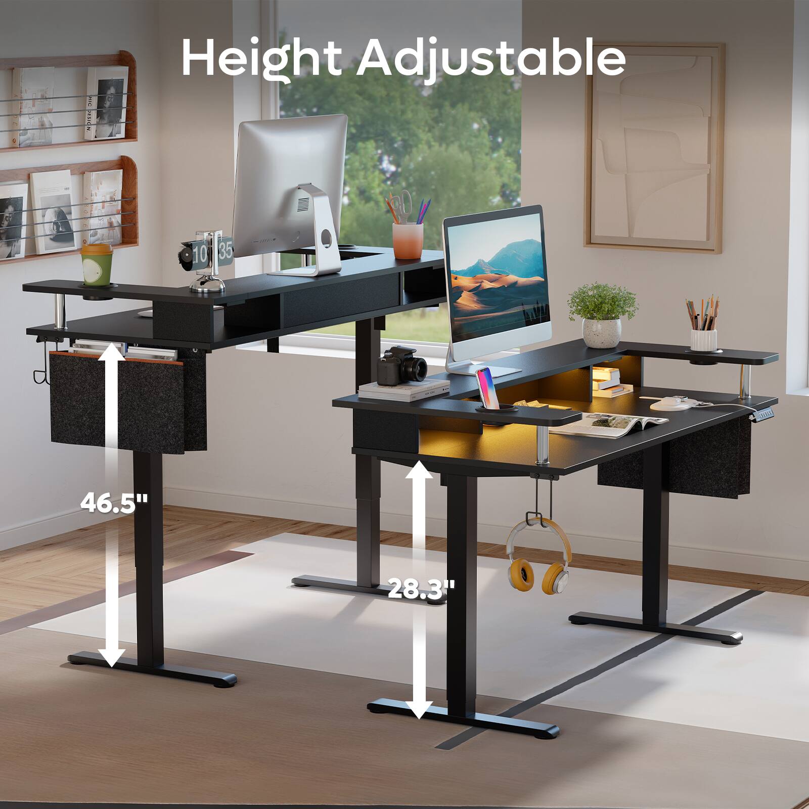 1 NOE Height Adjustable 10 35 60 -. 46.5" 28.3"
