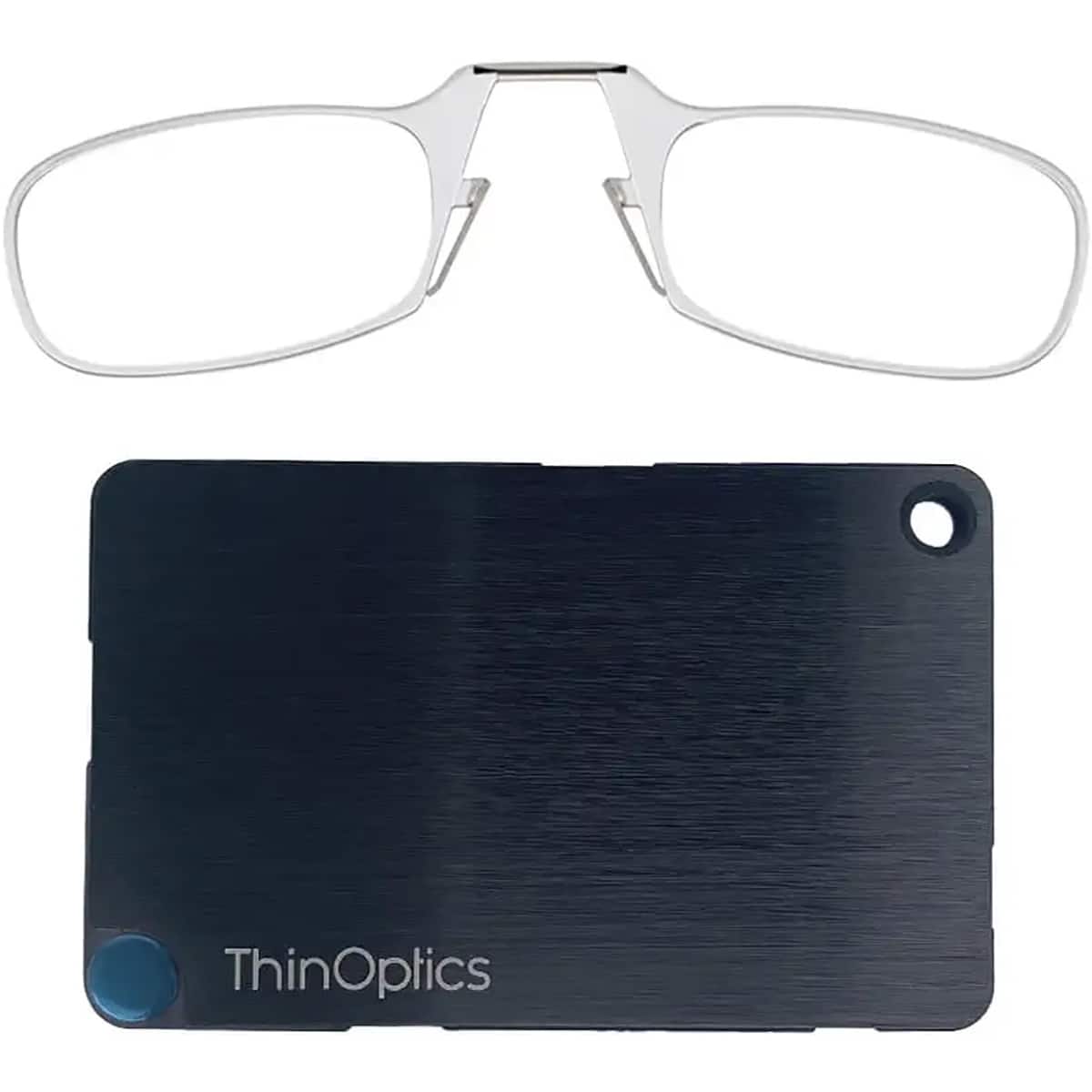 ThinOptics - Readers with Wallet - 2.00 - Clear Frame, Black Wallet - Clear/Black