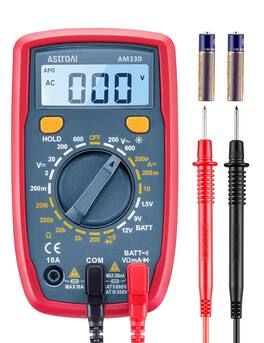 AstroAI - Digital Multimeter 2000 Counts, AC/DC Voltmeter, Ohm, Measures V/A/Ω/Continuity/Diode - Blue