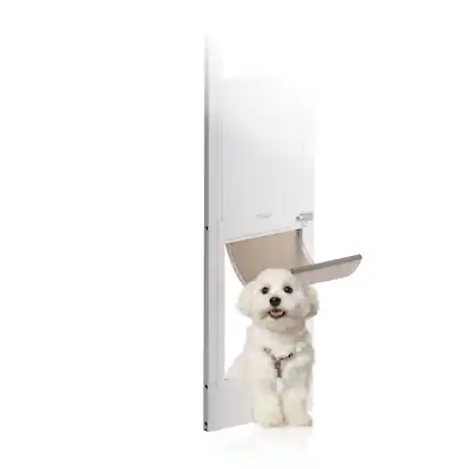 Front. VEVOR - Dog Door for Sliding Glass Door, 75 7/8"-80 11/16" Adjustable Height Doggy Door for Sliding Doors.