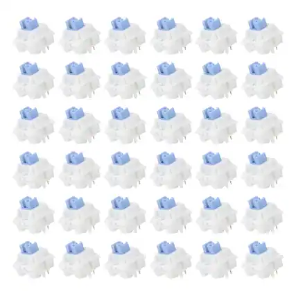 Front. Unique Bargains - 36pcs Keyboard Switches (5-Pin 50gf) Dustproof Pre-Lubed Tactile Linear Switch Replacement for MX Mechanical Keyboard - Blue.