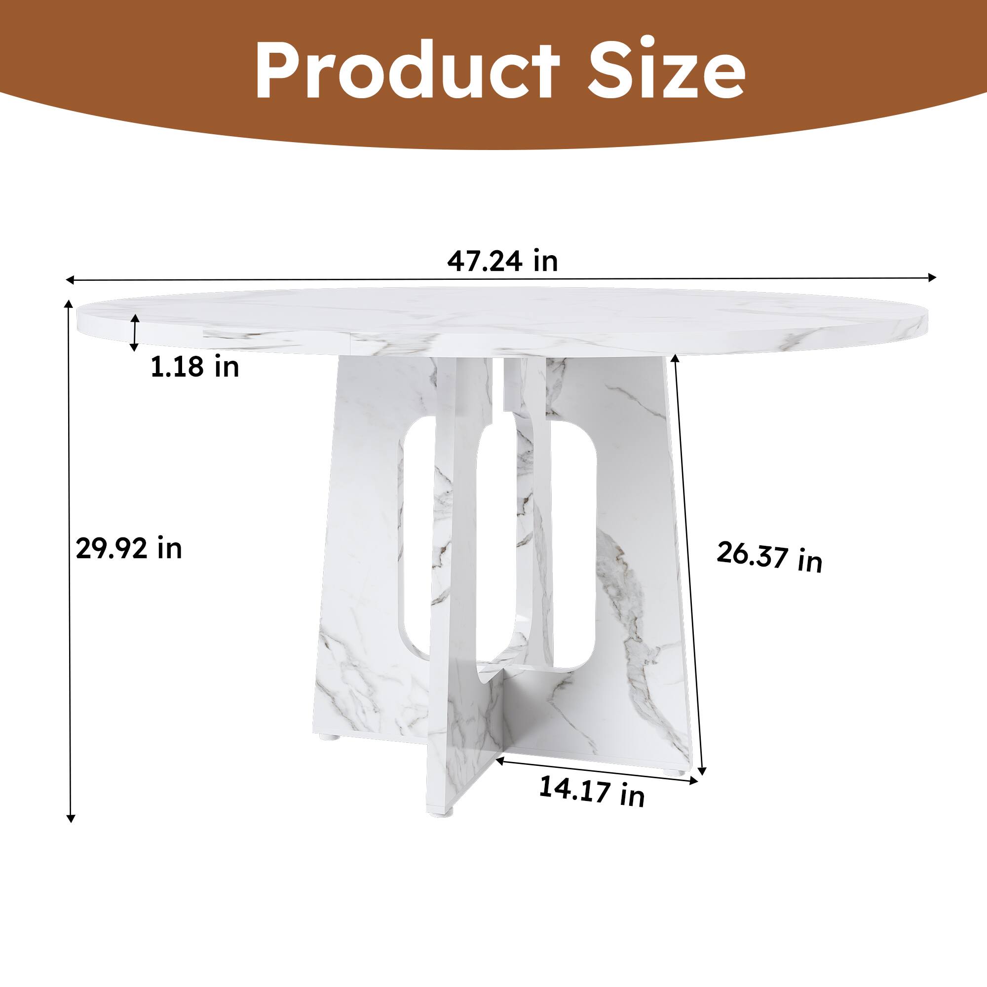 Product Size

- 47.24 in
- 29.92 in
- 26.37 in
- 14.17 in
- 1.18 in