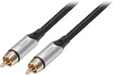 Rocketfish™ - 15 ft. In-Wall Male to Male RCA Cable with Shielding for Subwoofers and More - Black