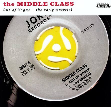 **the MIDDLE CLASS**
Out of Vogue – the early material
**JOK RECORDS**
© & © 1978
**09831.A**
Time 1: 1:00
Time 2: 1:07
**MIDDLE CLASS**
1. OUT OF VOGUE
2. YOU BELONG
Written By
All Songs By
MIDDLE CLASS
**FRONTIER**