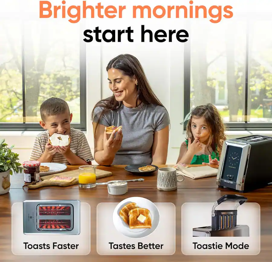 Weather Toaster Revolution Cooking 2 Slice High Speed InstaGLO R180 Connect Smart ...