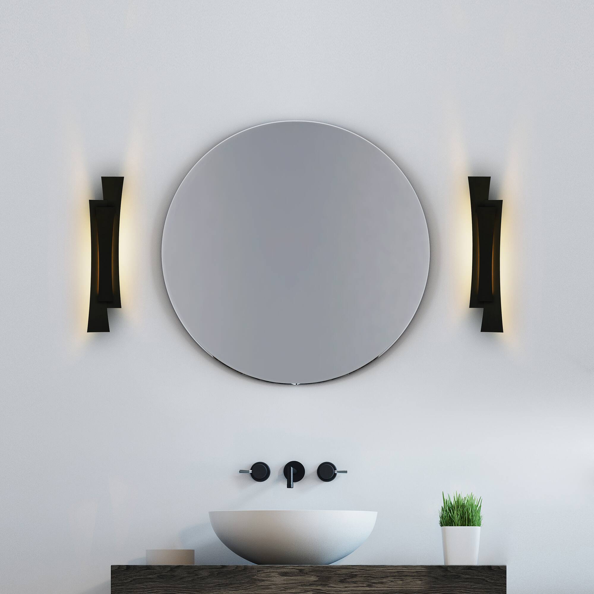 Alt View 5. CWI Lighting - Candora Integrated LED Black Vanity Light - Black.