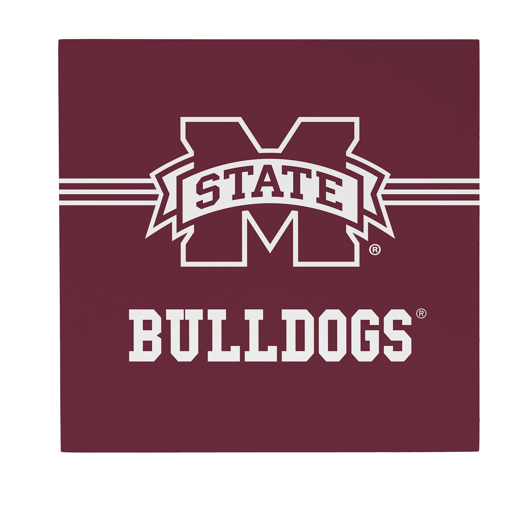 Mississippi State Bulldogs 12" x 12" Wood Wall Sign