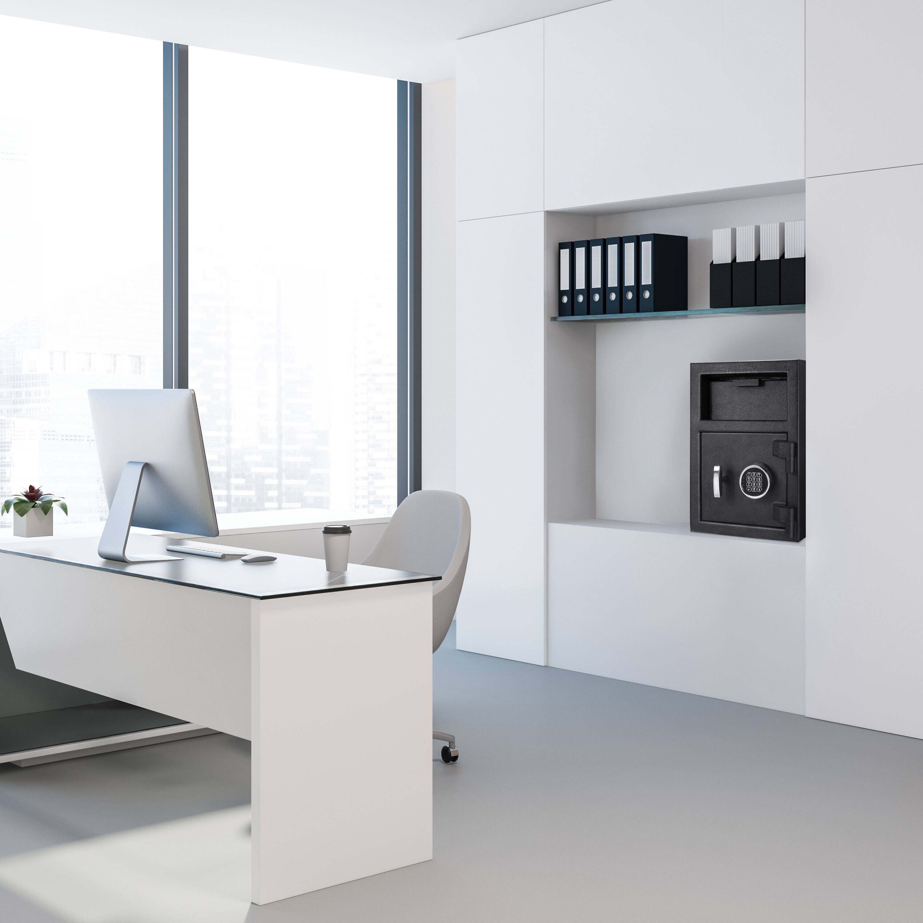 Alt View 19. Barska - Standard Keypad Security Depository Drop Safe 1.03 Cu Ft - Black Matte.