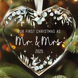 Paradigms Interiors - First Christmas Ornament 2025 - Wedding Gifts Mr And Mrs Gift For Couples Bride Future Bridal Showe - Married