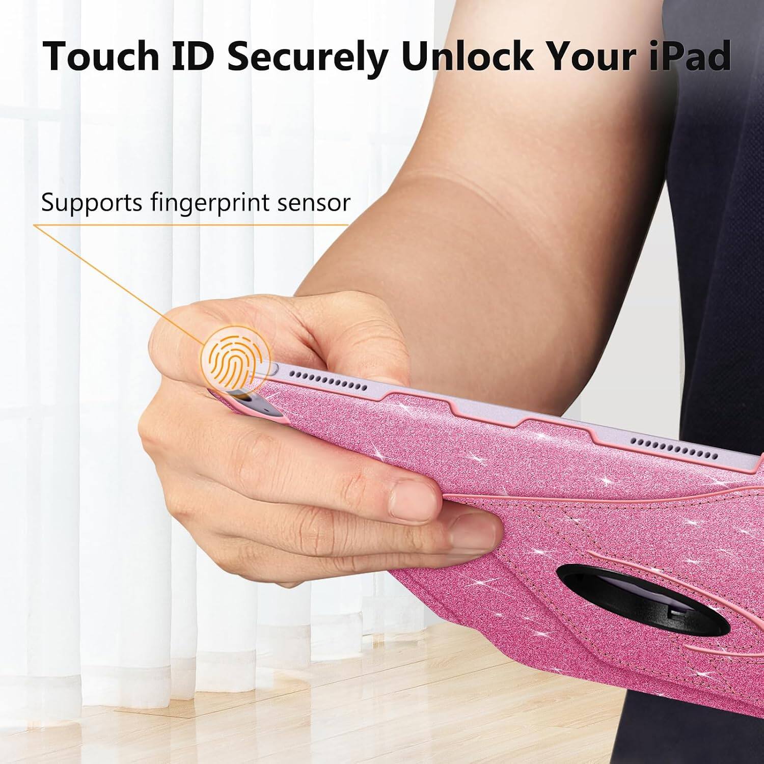 Touch ID Securely Unlock Your iPad  
Supports fingerprint sensor