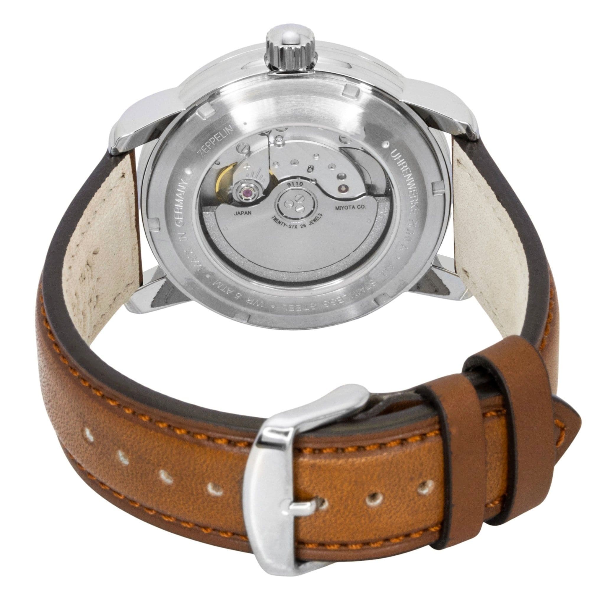 Zeppelin Mediterranee Leather Strap Champagne Dial Automatic 96905