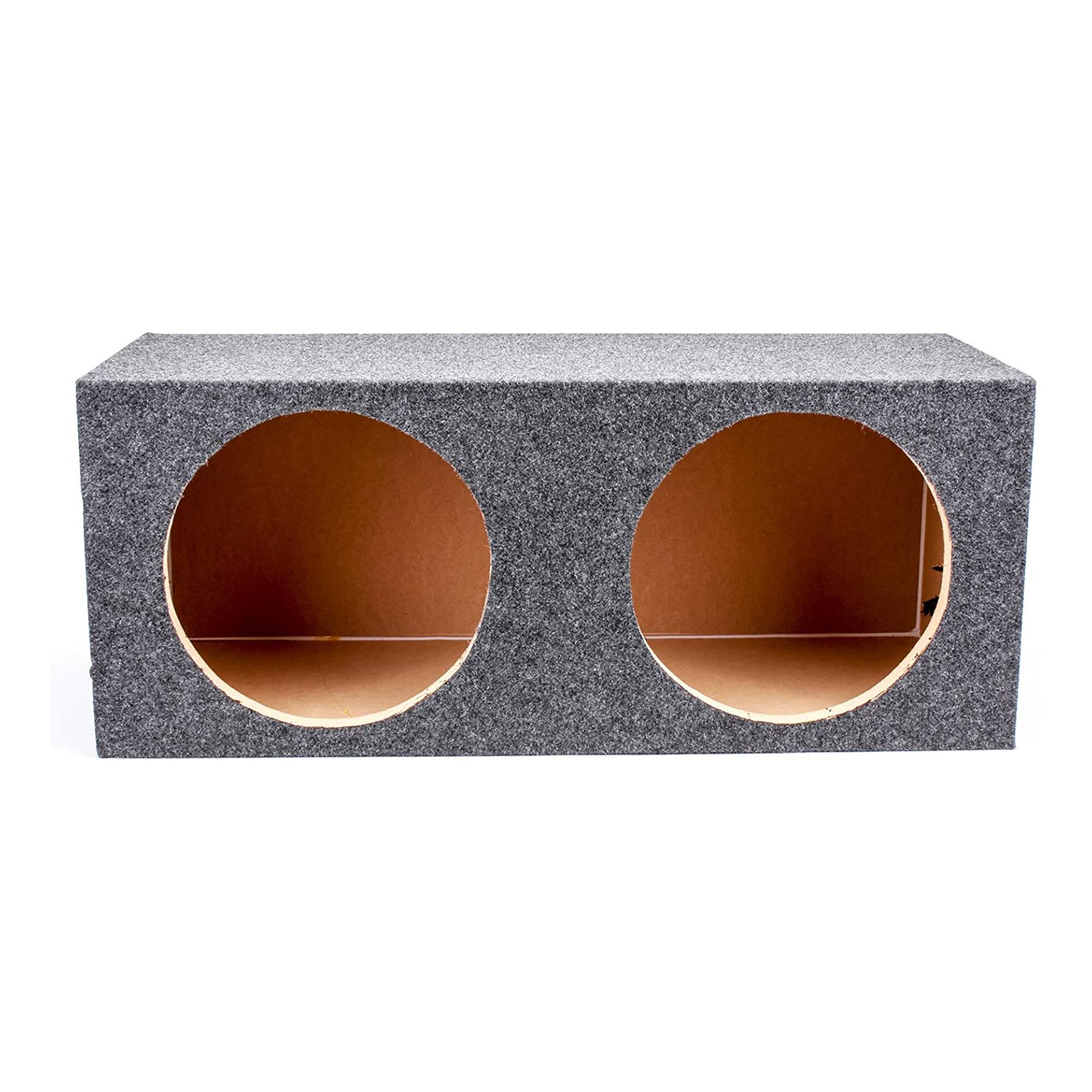 Alt View 1. QPower - QPower 12" Heavy-Duty Dual Sealed Vehicle Subwoofer Enclosure Woofer Box, Gray - Gray.