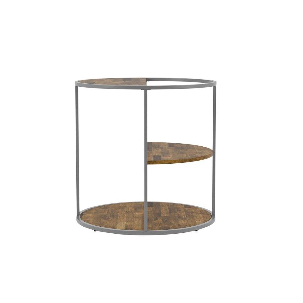 Alt View 1. Furniture of America - Marquesa Contemporary Wood Round End Table - Gray.