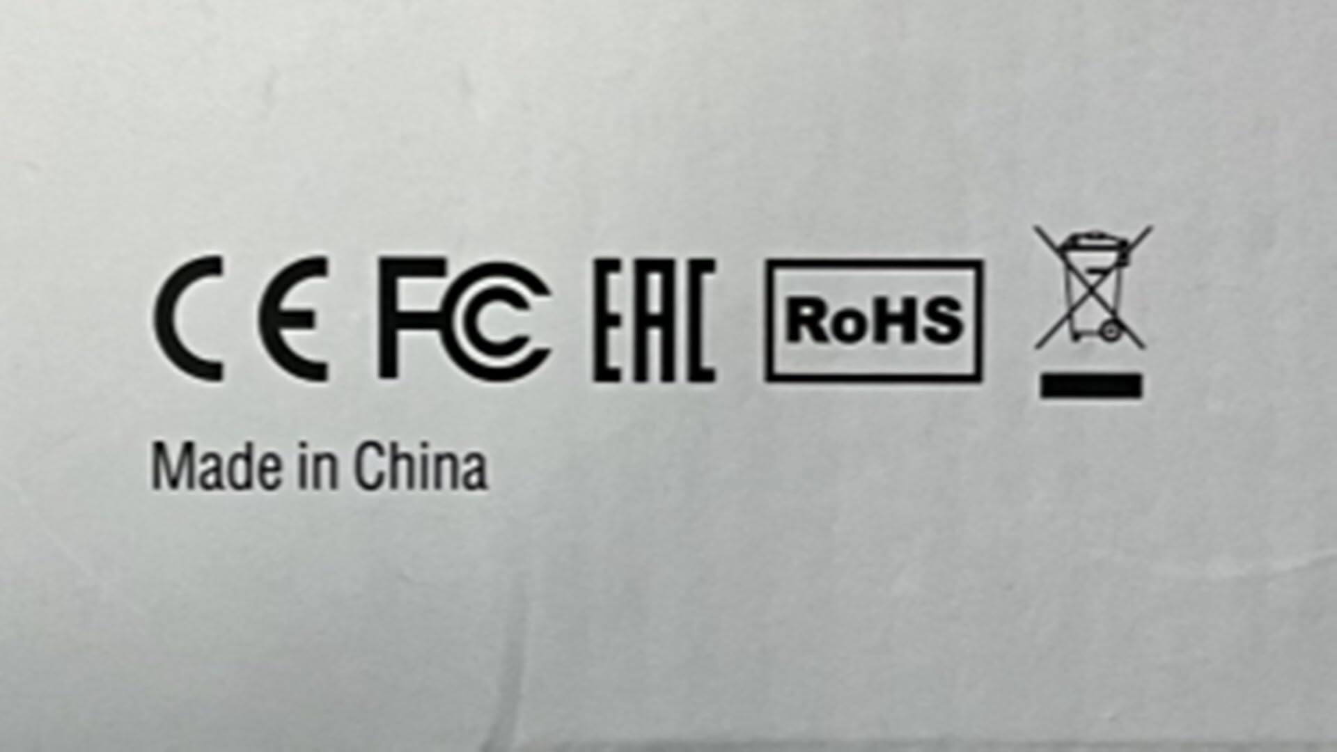 CE FC EAC RoHS  
Made in China