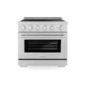 ZLINE - 36 in. Wide 5 Elements 5.2 cu. ft. Paramount Freestanding Induction Range with Electric Oven - Stainless Steel