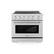 Front. ZLINE - 36 in. 5.2 cu. ft. Paramount Freestanding Induction Range with 5 Burners and Electric Oven in Stainless Steel - Stainless Steel.