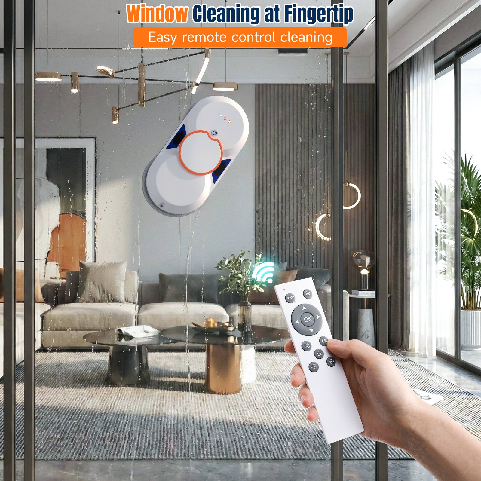 Window Cleaning at Fingertip  
Easy remote control cleaning