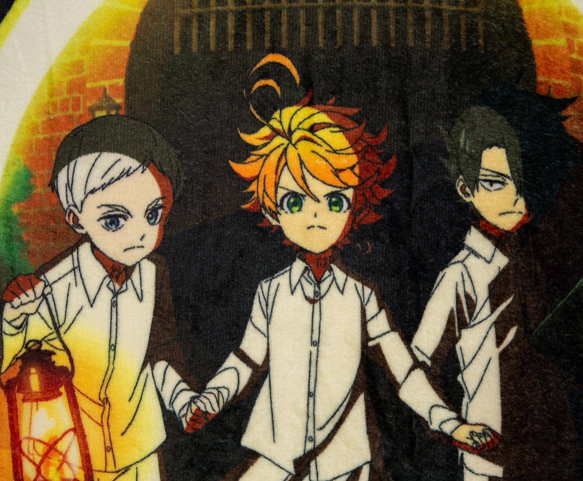 Alt View 10. Just Funky - The Promised Neverland Fleece Throw Blanket | 45 x 60 Inches - Black.