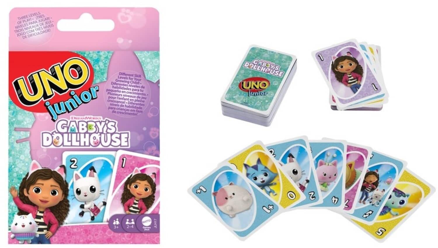 Mattel - Games - Uno Jr. Gabby's Dollhouse - COLLECTIBLES - Multicolor