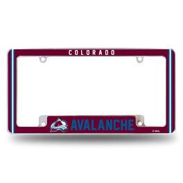 Rico Industries - Colorado Avalanche Chrome Metal License Plate Frame with Full Frame Team Color Graphics - Multi