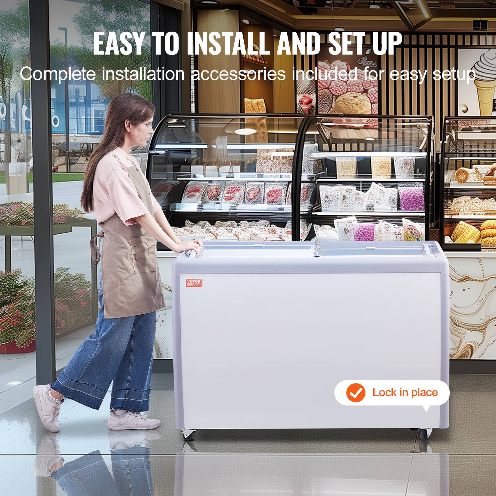 EASY TO INSTALL AND SET UP
Complete installation accessories included for easy setup
Lock in place