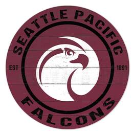 Jardine - Seattle Pacific Falcons 20" Indoor/Outdoor Team Color Circle Sign - Maroon