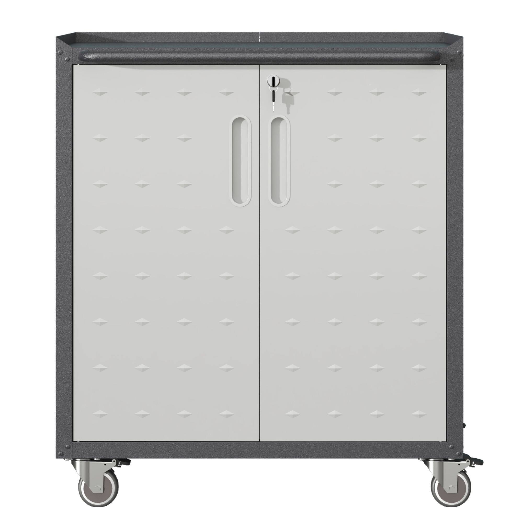 Mirfee Heavy Duty Metal Storage Cabinet on Wheels, Tool Organizer ...