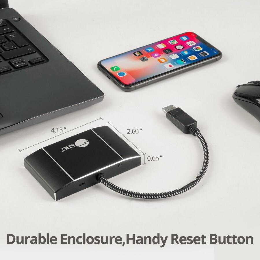 Durable Enclosure, Handy Reset Button

4.13" x 2.60" x 0.65"