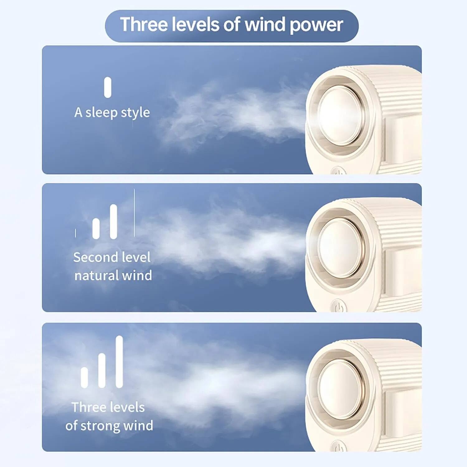 Three levels of wind power

- A sleep style
- Second level natural wind
- Three levels of strong wind